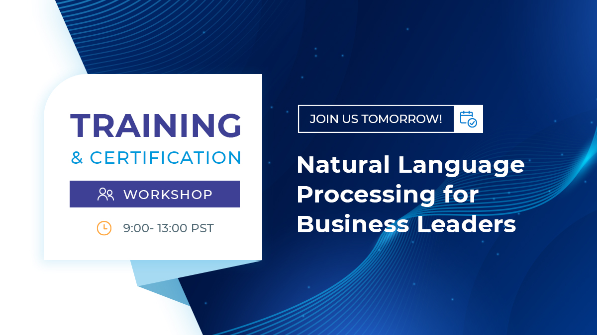 JohnSnowLabs's tweet image. Join us tomorrow for #NaturalLanguageProcessing for Business Leaders training on October 31, 2023, at 9:00 to 13:00. 
Learn more: hubs.li/Q027073Y0  
#DataAnnotationProjects #SparkNLP #HealthcareNLP #VisualNLP #BusinessLeaders #TrainingSessions #NLPLab