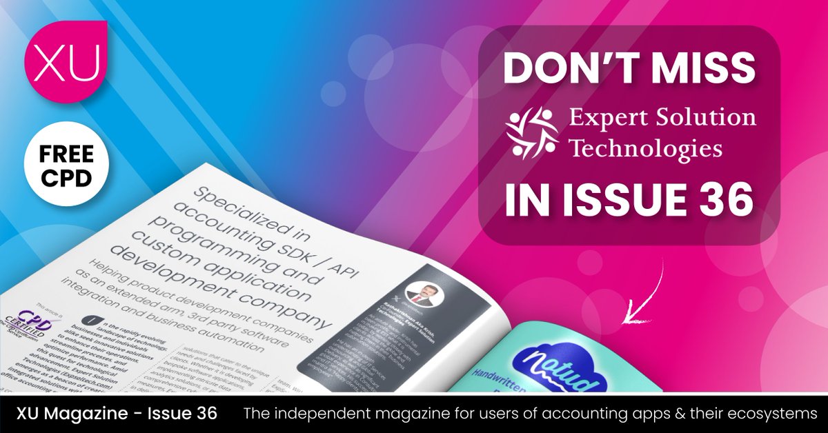 xumagazine's tweet photo. Did you catch @expsoltech's article in Issue 36?  📖  👉 https://t.co/hzovZNGIXR

'Specialized in accounting SDK / API programming and custom application development company' https://t.co/W68PN8iwzy