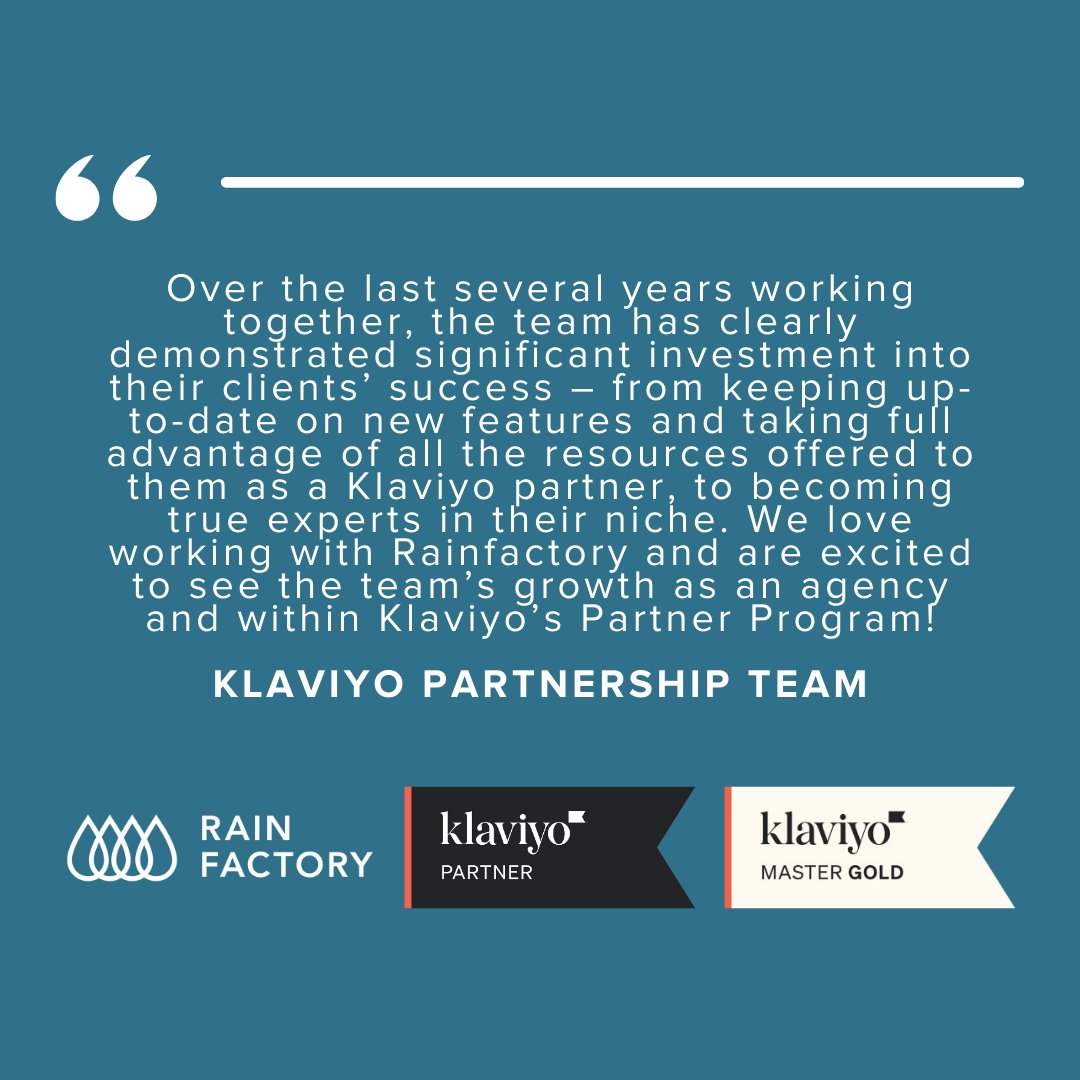 Rainfactory has teamed up with Klaviyo and achieved the Gold Master Partner badge. 🏅 This makes us one of the best Klaviyo Partners in the e-commerce and crowdfunding industry to provide strategic and tactical support for clients’ email marketing efforts. 📧