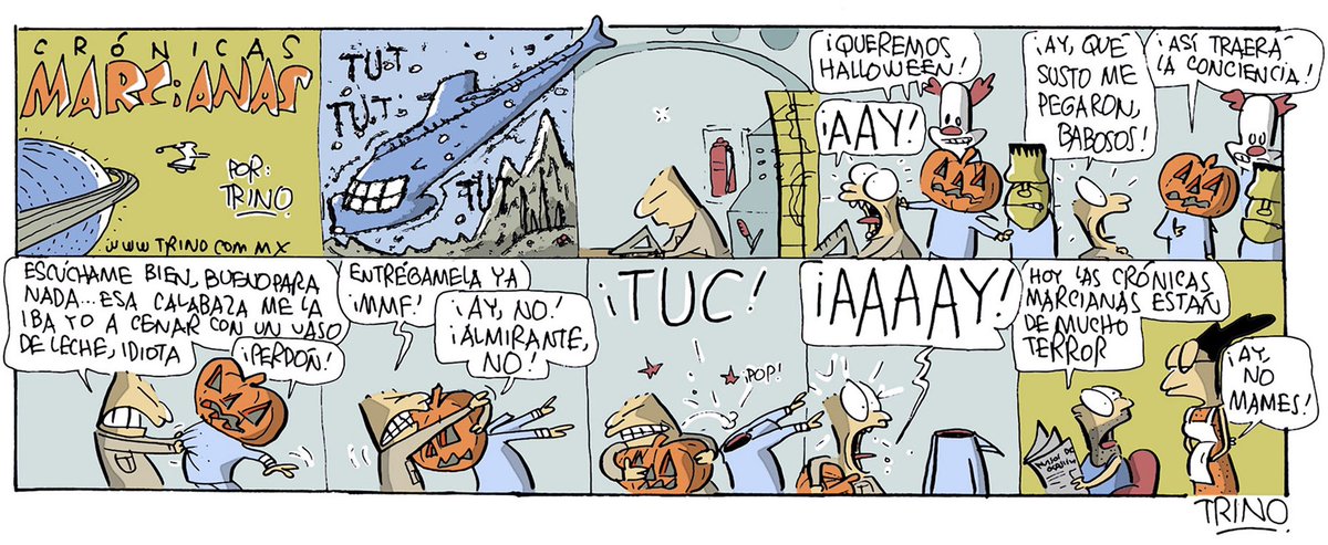 Las crónicas marcianas en clave de horror gráfico #trinomonero