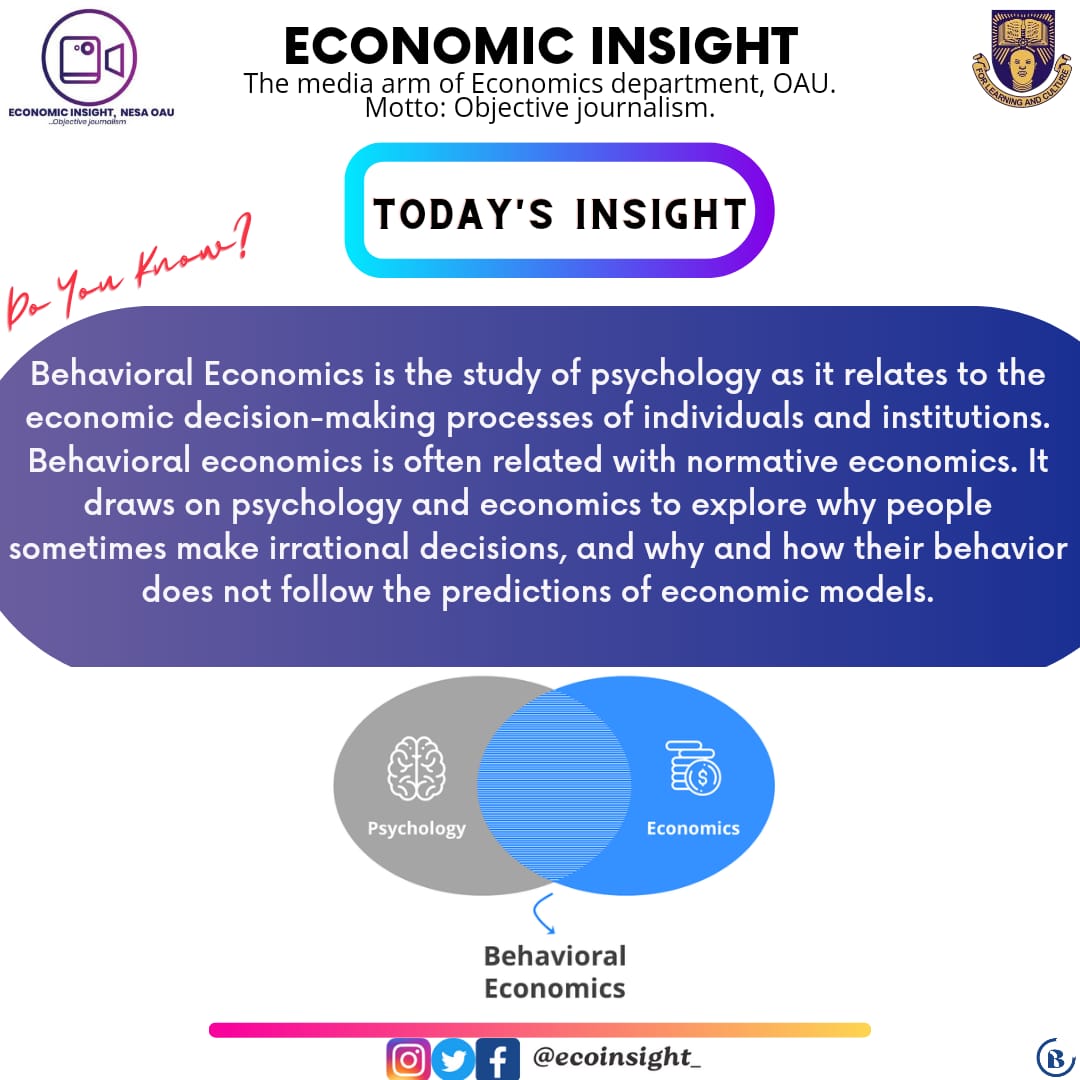 ecoinsight_'s tweet photo. Even if economic theories fail on descriptive grounds, they often provide very useful guidance for making better decisions.
Happy new week, Nesans. π€π₯³
From all of us at Economic Insight.
@NESAOAU
#xOAU #OAUtwitter #Economic_Insight https://t.co/BpHPIjTP9H