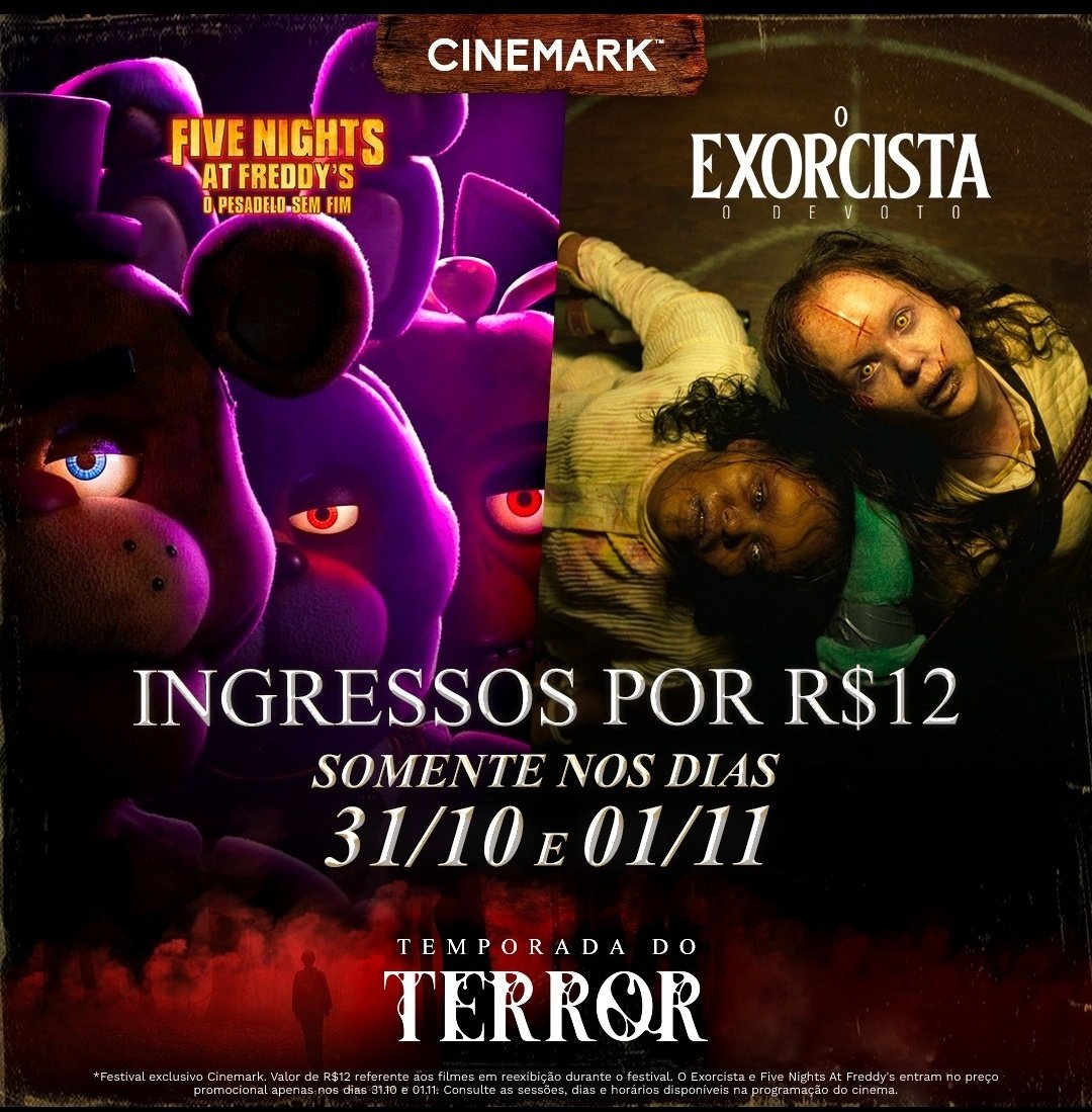 Promoção cinema: rede oferta ingressos a R$ 12 para terror