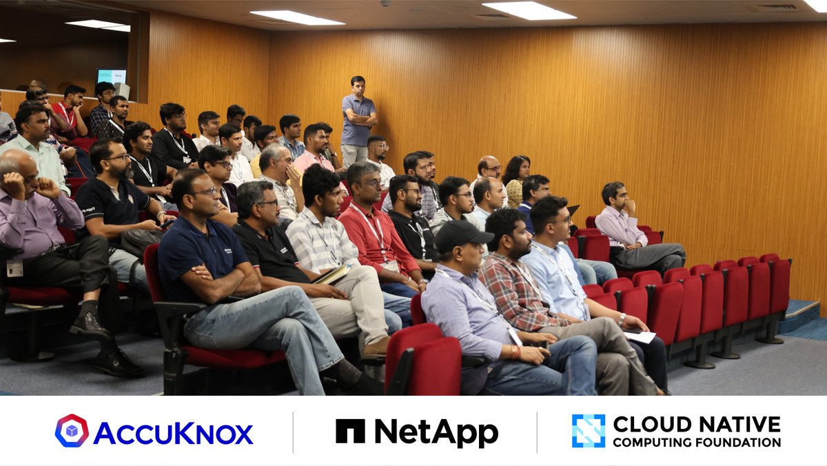 KubeArmor's tweet photo. Exciting news from the recent CNCF Cloud Native Security Meetup at NetApp in Bangalore! 
👥 50+ participants, 7 speakers 
👏 Big shoutout to all incredible speakers stay tuned for more events! Join our community: https://t.co/UAStVj3oNz
@NetAppIndia @AccuKnox @nyrahul https://t.co/gPV4Xt0JBw