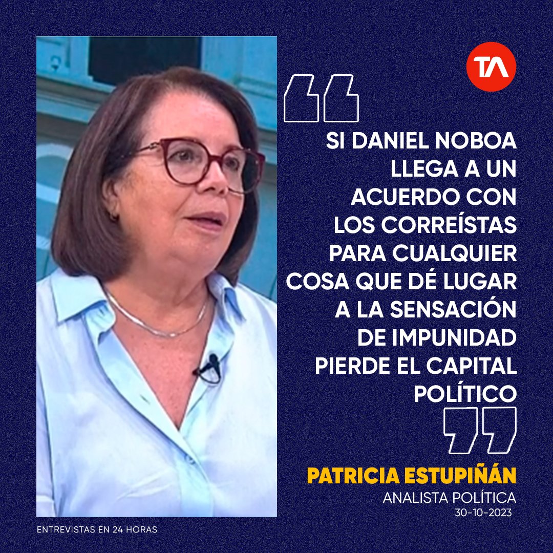 #ENTREVISTA | “El problema de Ecuador es que hacen alianzas bajo la mesa”. Patricia Estupiñán, analista política, habla de la Asamblea Nacional. ow.ly/jkmG50Q28IX