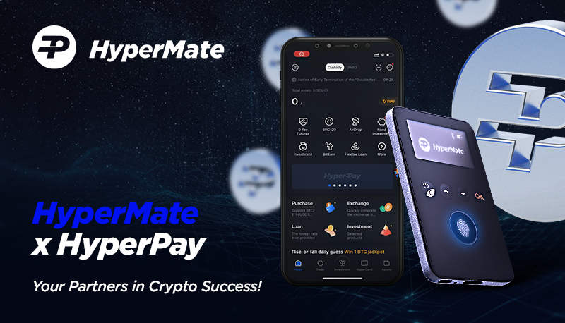 Explore the perfect balance of safety and simplicity! 🔐🛡️
 
With HyperMate's hardware wallet and @Hyperpay_tech advanced features, your crypto journey just got even better. #HODL your #crypto securely with #HyperMate while enjoying the advanced features of #HyperPay! 🤩🙌
