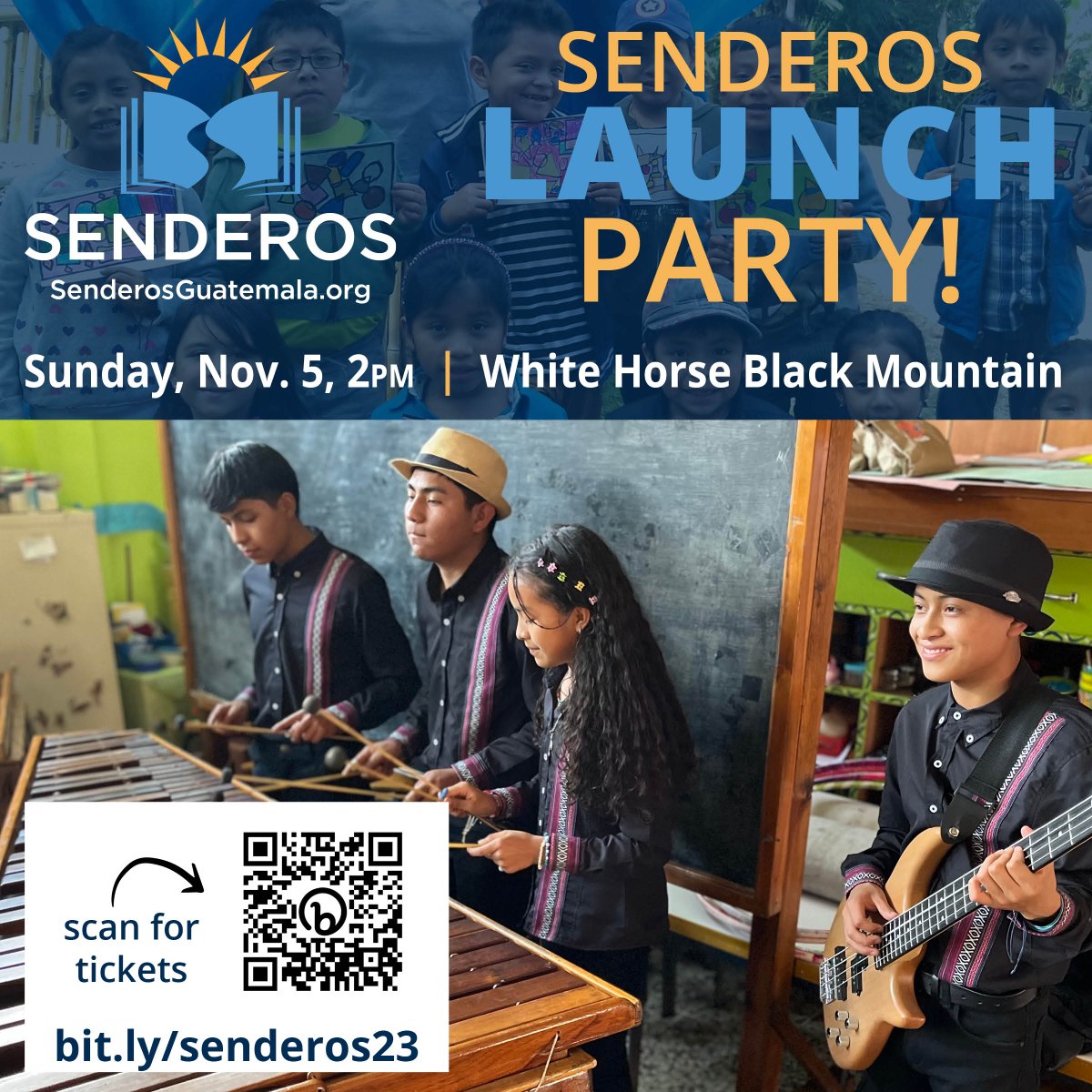 Join us this Sunday 11/5 at 2pm ET at the <a href="/WhiteHorseBkMtn/">White Horse Black Mountain</a> for this launch party for Senderos!

Get tickets now: bit.ly/senderos23