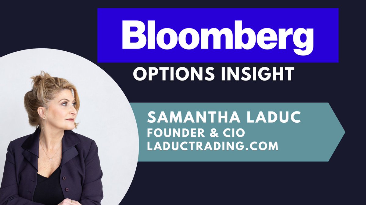LaDucTrading's tweet photo. 🚨 Catch @SamanthaLaDuc  's latest market insights LIVE today on Bloomberg TV 

📺 This afternoon at 15.15 ET

#OptionsInsight #BloombergTV https://t.co/Esi4TyNBtu