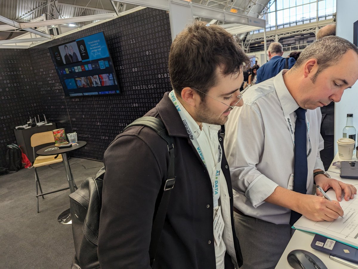 WobiDr's tweet photo. Great to be at #AIDATA23 to hear about the latest developments in #healthtech and #machinelearning to push forward #innovation, efficiency and patient outcomes. https://t.co/a9GDTQ5Teh