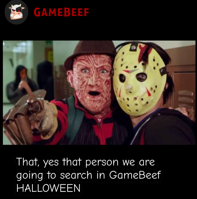 BetGameBeef's tweet photo. Freddy and Jason are on a hunt this Halloween season, and it's not for victims. They're looking for the ultimate thrill-seeker on GameBeef HALLOWEEN! Are you up for the challenge? ππ» #SpookySearch #GameBeef #MondayMorning #Memes #Halloween https://t.co/blJoZB9fRF