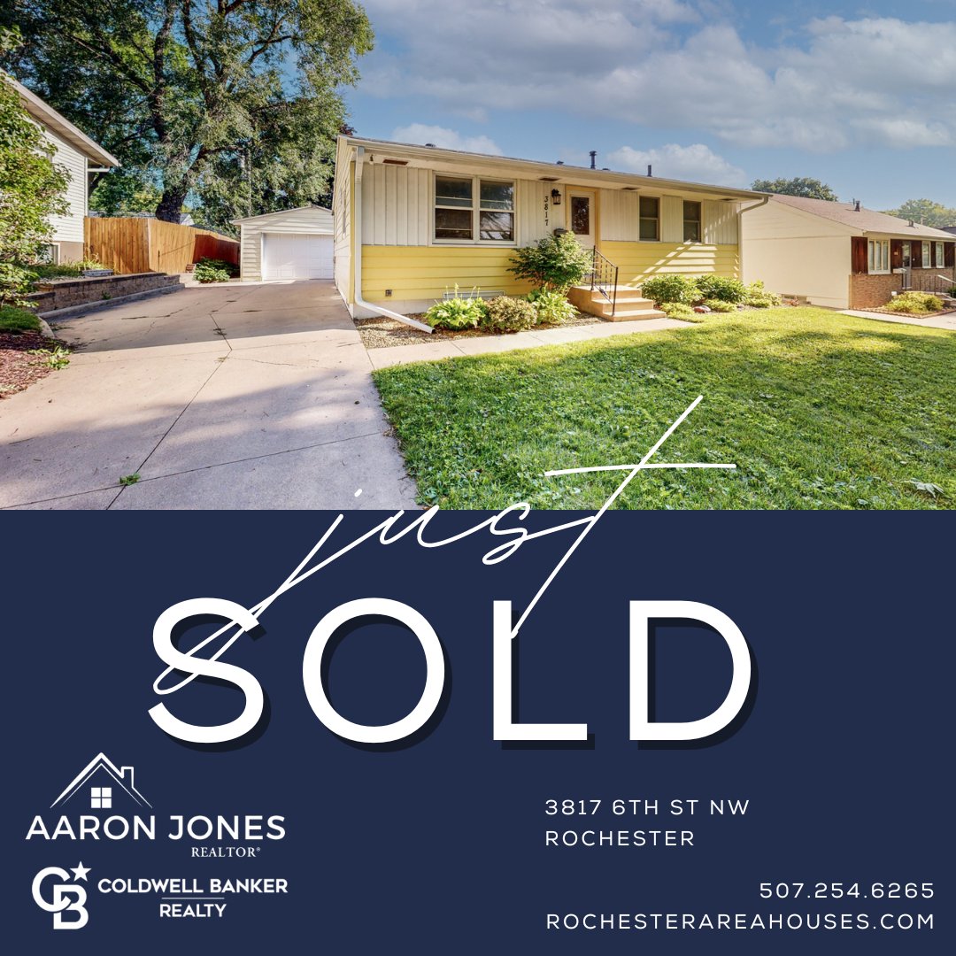 Congratulations to the Rodas family!  Thank you for the opportunity to represent you!
#rochmn #rochestermn #aaronjonesrealtor #medcity #mayoclinicmn #justsold
@coldwellbanker @CBBurnet