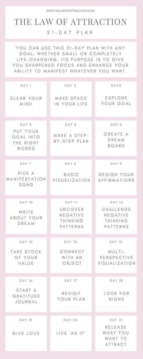 Thintoxication's tweet image. 💖💖21 Day Law of Attraction Challenge  30/10 - 20/11  My goal: to be more productive, procrastinate less, make more progress with my goals &amp;amp; get to doing more - with new things I want to be doing, things I should get done, things I want out of life &amp;amp; my everyday routine 💖💖