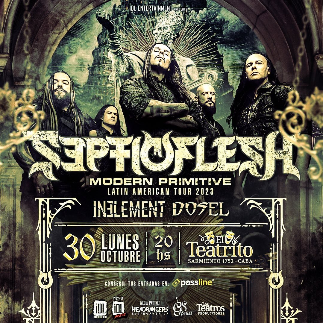 💥💥 HOY 💥💥
<a href="/septicfleshband/">SEPTICFLESH</a> en el <a href="/TeatritoOficial/">El Teatrito 🎭</a> 🎭

⏰ HORARIOS ⏰
19.00 -puertas-
19:30 Dosel
20:15 In Element
21:15 Septicflesh

COMO LLEGAR:
🚌 5, 6, 8, 12, 50, 60, 115, 146, 150
🚇 Línea A (Est. Congreso)
 Línea B (Est. Callao)
 Línea D (Est. Callao)