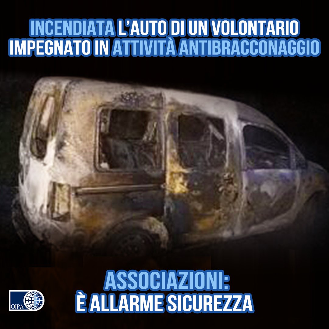 OIPAItalia's tweet photo. Incendiata nel bresciano l’auto di un volontario impegnato in attività di antibracconaggio. È allarme sicurezza. Chiare responsabilità in capi a dirigenti venatori e politica compiacente. 👉 https://t.co/QSBKIq3yai https://t.co/4ZZCcUReTJ