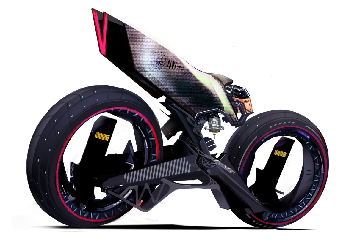 「軽めのものもあります。未来のバイク。おもしろいプロポーションだと思うんですよ。ど」|維吹 / IBUKI　5月コミティア F19bのイラスト