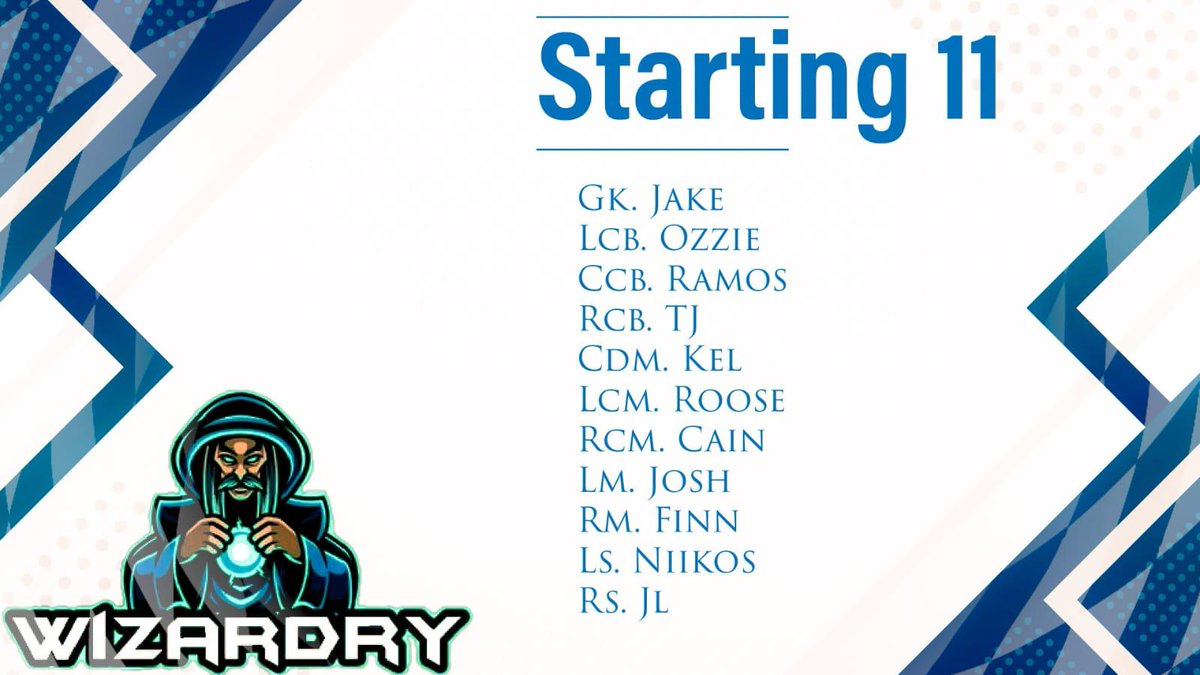 Our line-up for tonight's <a href="/VPGEurope/">Virtual Pro Gaming | Europe</a> <a href="/VPGUK/">VPG United Kingdom</a> league games !
#ComeOnWizards 🎩⚽️🪄