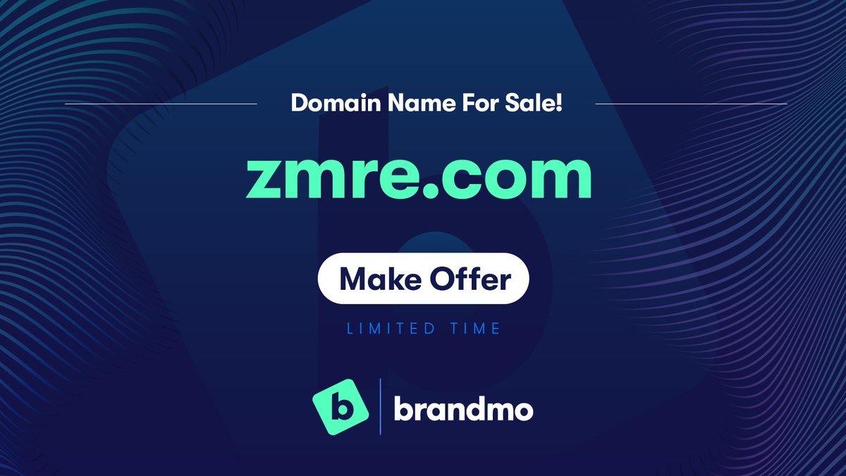 ZMRE.com

With a multitude of possible applications, this four-character .com domain registered in 2012 is now available for sale. #zmre #brandable #domains #domain #domainname #domainnames #domainbrokerage #domainsforsale

Inquire at: ow.ly/6wUP50Q2eNF