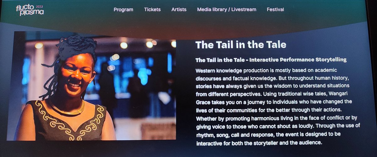 Eewangari's tweet photo. Some photos from 'The Tail in the Tale' at #FluctoplasmaFestival in Hamburg yesterday. It was such an honour to be featured at the lovely event as they celebrated their 4th edition with the theme, Crushing Your Egosystem. Thank you @fluctoplasma
for an amazing time! https://t.co/bPIGgMlqZc