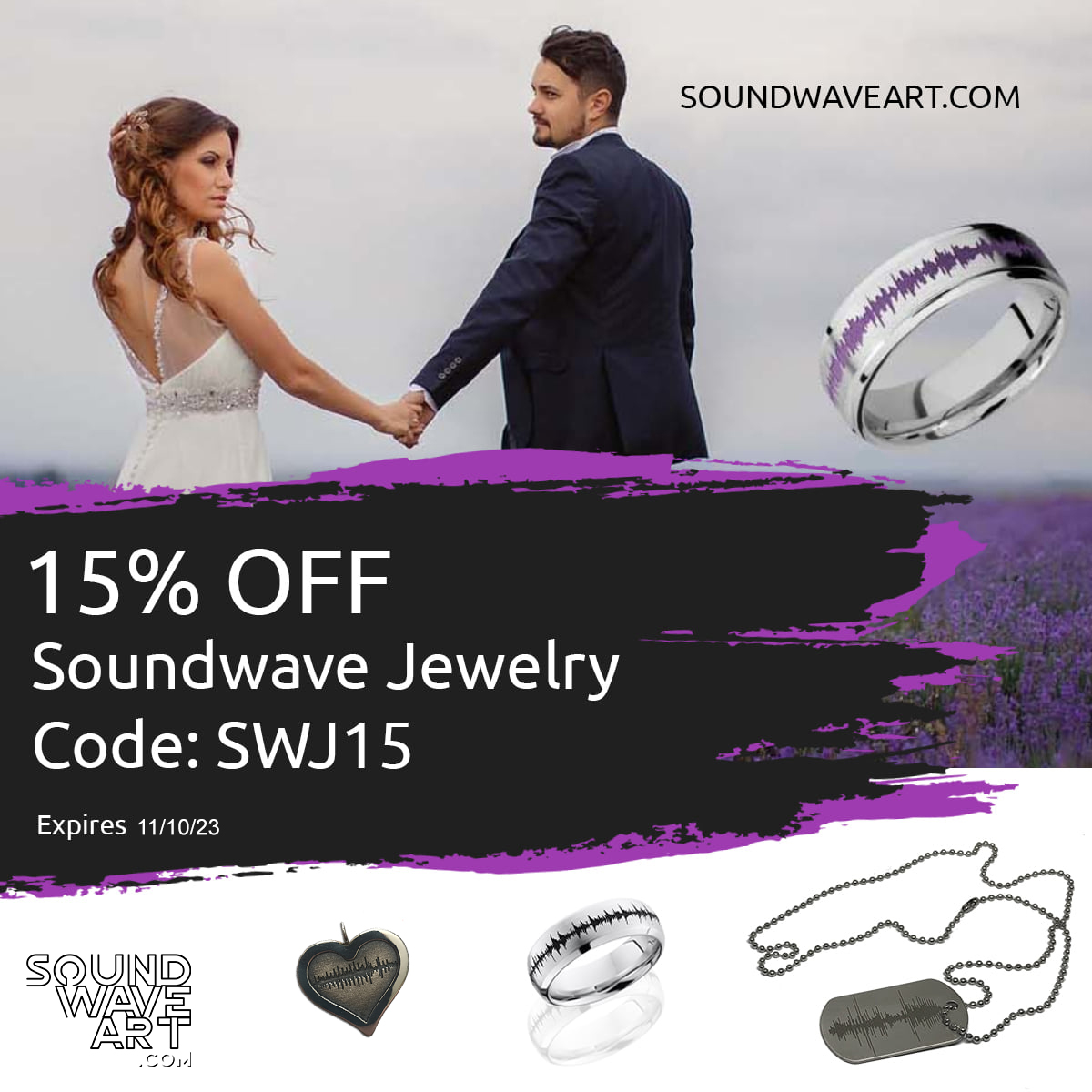 Turn your voice into a memorable gift this holiday season. soundwaveart.com/jewelry 

#soundwavejewelry #sale #personalizedgifts #holidaygiftideas #weddingbands #weddingring #pendants #jewelry