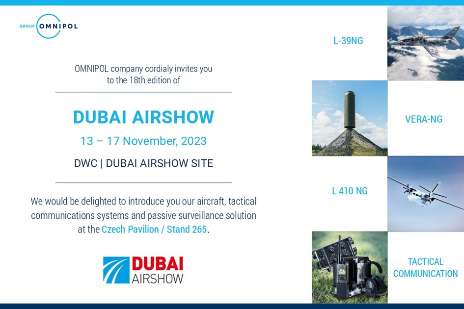 Za dva týdny, 13. listopadu, startuje Dubai Airshow a my nebudeme chybět. Na společném stánku českých firem se představí dceřiné společnosti Aircraft Industries, ERA, MESIT i AERO Vodochody. A hlavně bude k vidění naše L 410 NG. ✈️