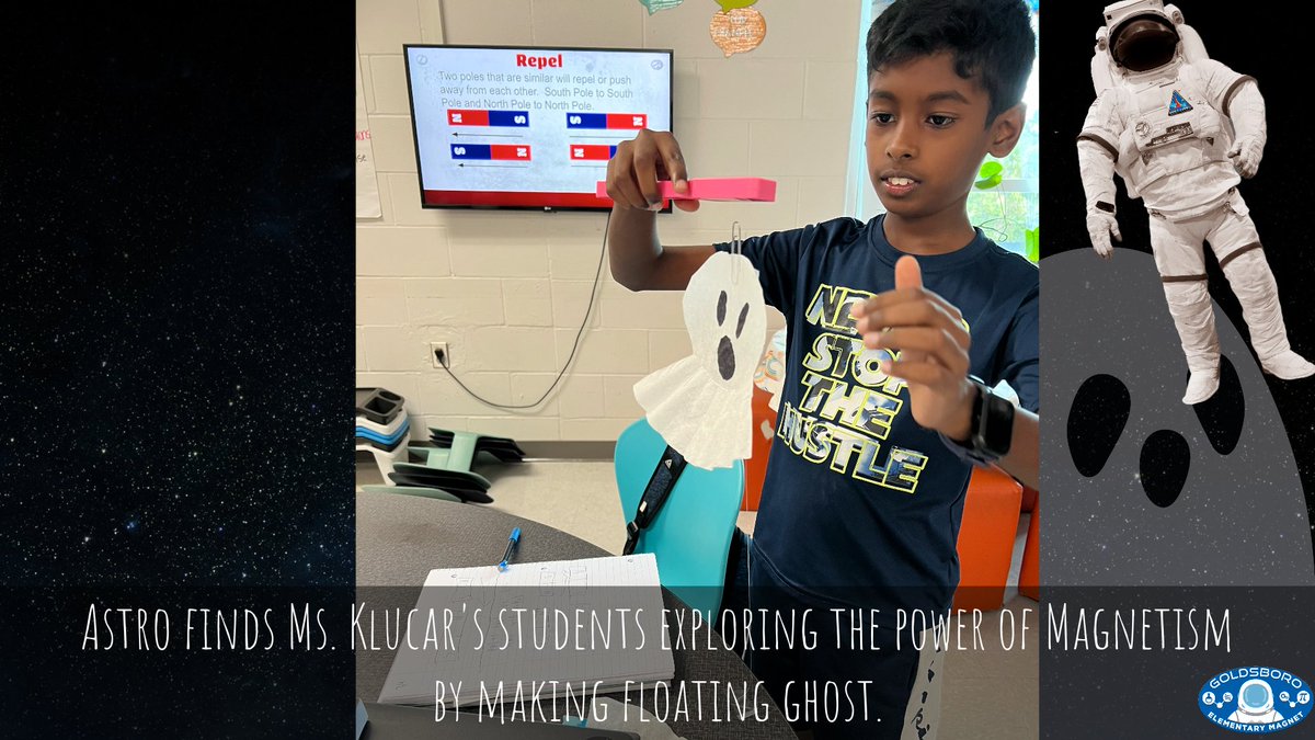 Astro has found that our fifth grade students are getting into the spooky season, by exploring the power of magnetism. @SCPSInfo @scpselementary