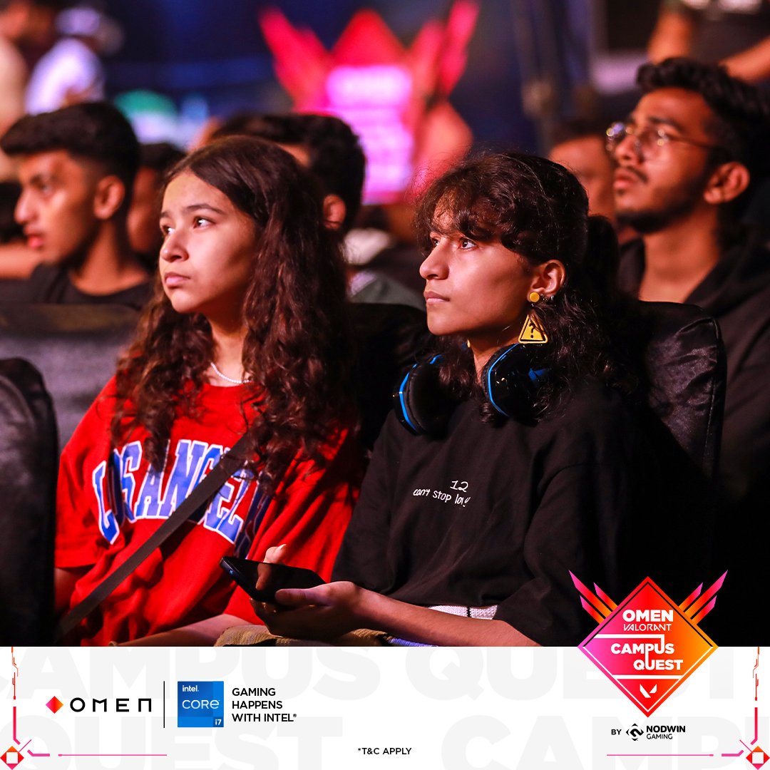 NodwinGaming's tweet photo. Relive the event's buzz at the OMEN Valorant Campus Quest๐, Where passion for gaming met an electrifying crowd, igniting an atmosphere of pure gaming excitement! ๐ฎ๐ฅ
#OMEN #OMENIndia #BeOMENCool #HPOMEN #OMENdesk #OMENbyHP https://t.co/VnIGRrE09i