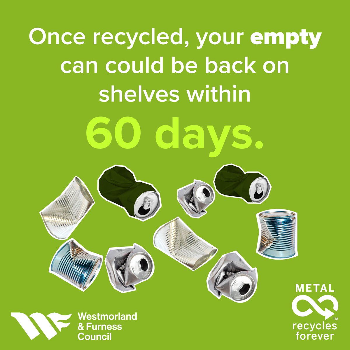 There are endless possibilities for your recycled household metals.

An empty can of beans could become a new kettle, or an empty food tray could become your next phone.

Pop them in your recycling container and in 60 days they could become something great!

#MetalRecyclesForever