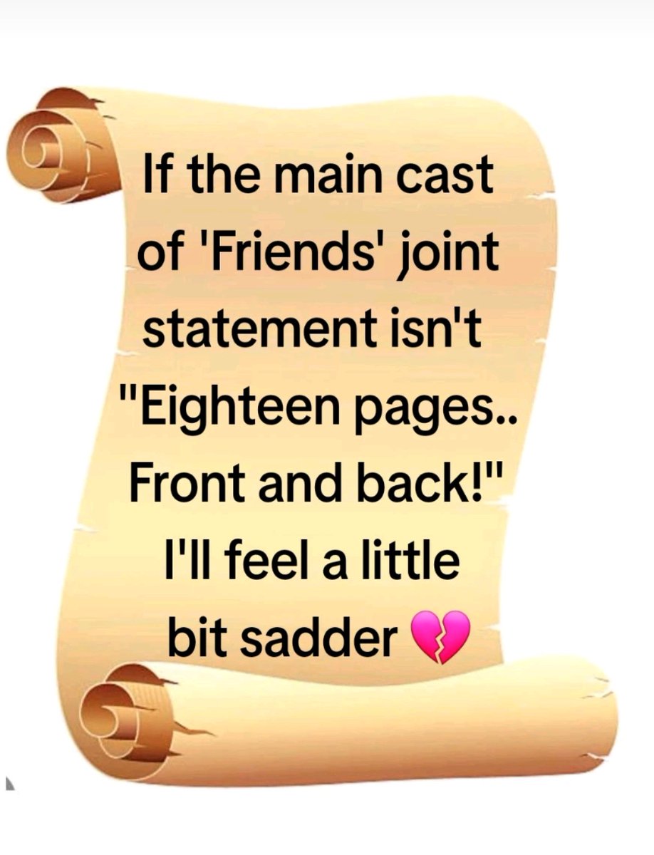 Kashlash123's tweet photo. 💔
#matthewperry #ChandlerBing #Statement #friendscast #friendstvshow https://t.co/ZkbD1rZDk4