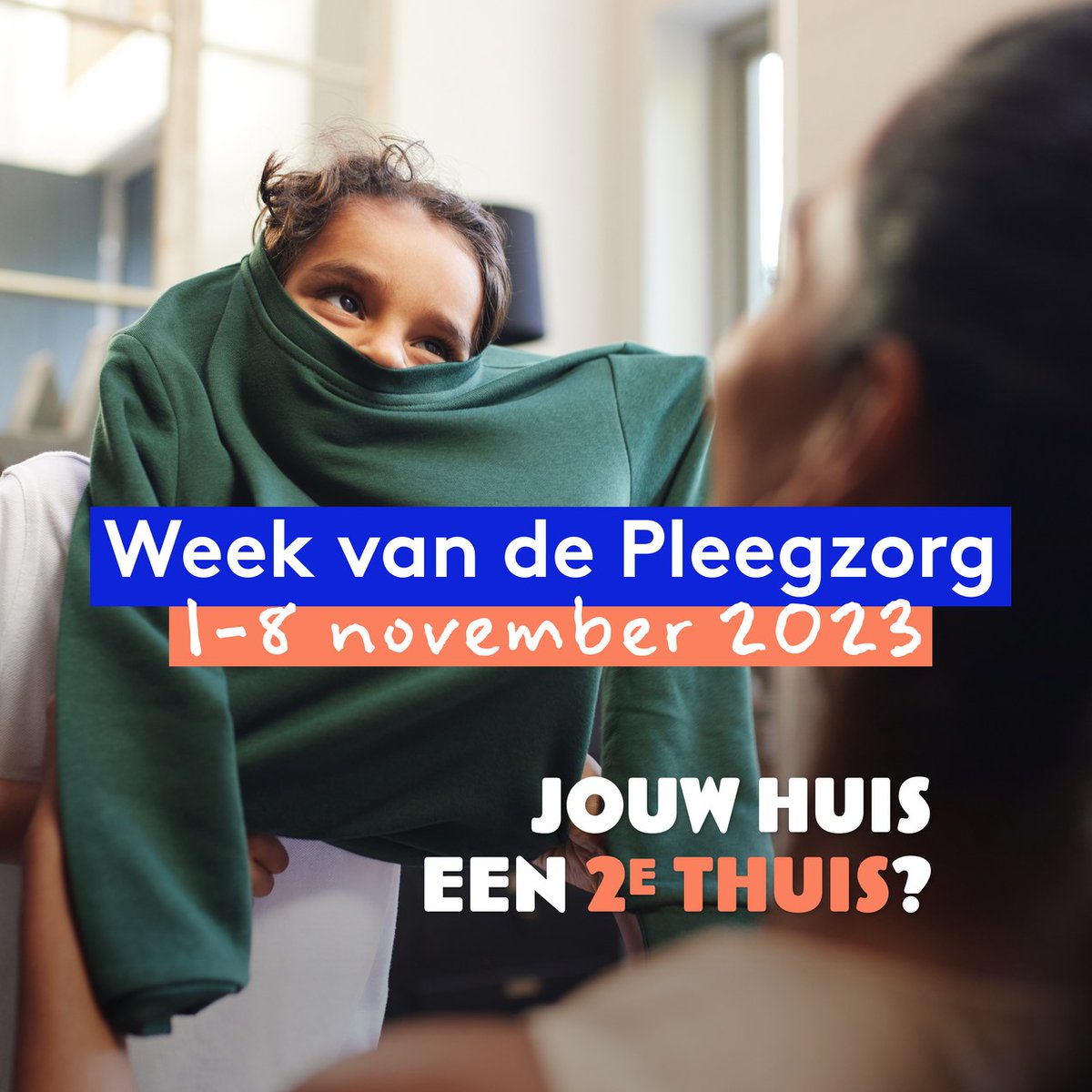Het is bijna zo ver… Woensdag start de Week van de Pleegzorg (1 t/m 8 november. Deze week bedanken we iedereen die zich inzet voor pleegkinderen én vragen we aandacht voor het tekort aan pleeggezinnen. Volg ons op en help delen voor een zo groot mogelijk bereik!
