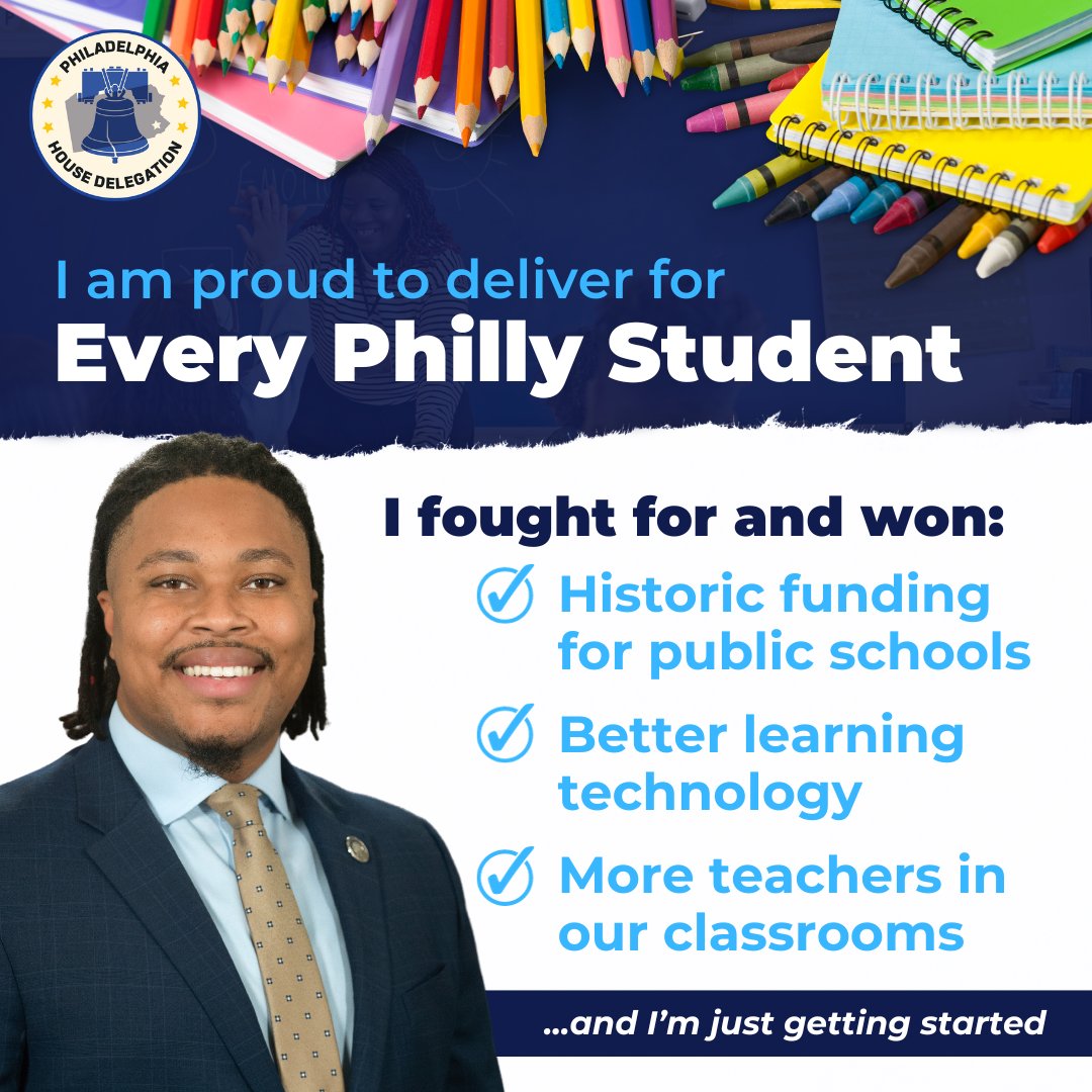 The success of our students has always been a top priority for my office, and I will continue to advocate for the needed resources that will help our students succeed inside the classroom!