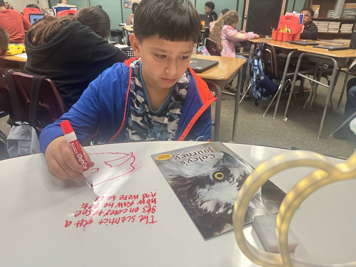 Drawing makes abstract concepts in text more concrete— even for 5th grade. <a href="/HumbleISD_OE/">Oaks Elementary</a>