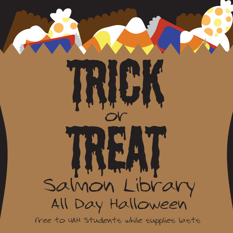 UAHLibrary's tweet photo. Tonight! Doug talks about Lovecraft, Cthulhu, and other weirdness. Tomorrow! Candy, Dead Technology, and Tarot Card readings. Happy Halloween! #uah #uahevents https://t.co/cPbPAQScP4
