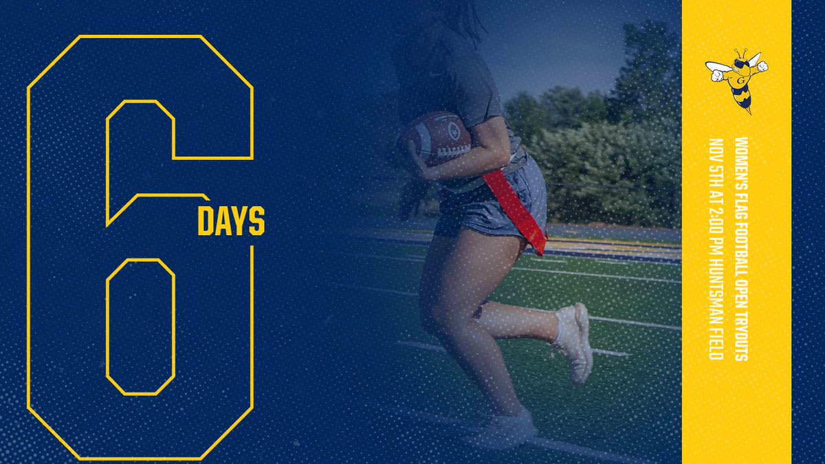 GracelandU_WFF's tweet photo. November 5th is our last day of open tryouts for the Graceland University Women's Flag Football Team! Let's go!🐝 https://t.co/k0UnvGaY4u