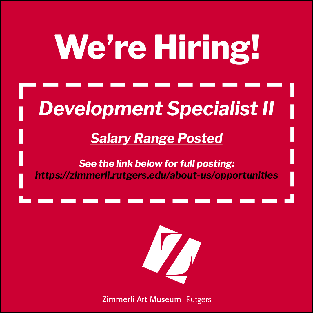 zimmerlimuseum's tweet photo. ‼️We hiring now for a #DevelopmentSpecialist: https://t.co/QGAA8kk6i5
(salary range posted)
...
@jerseyarts @NBCityCenter @NJArtsCouncil @NJArtsDaily @philaculture @ArtsAdminColor @museumhue @MasonGross @rutgersalumni @nyfacurrent
#museumjob #newjob #jobposting https://t.co/tBIbXQcKaD