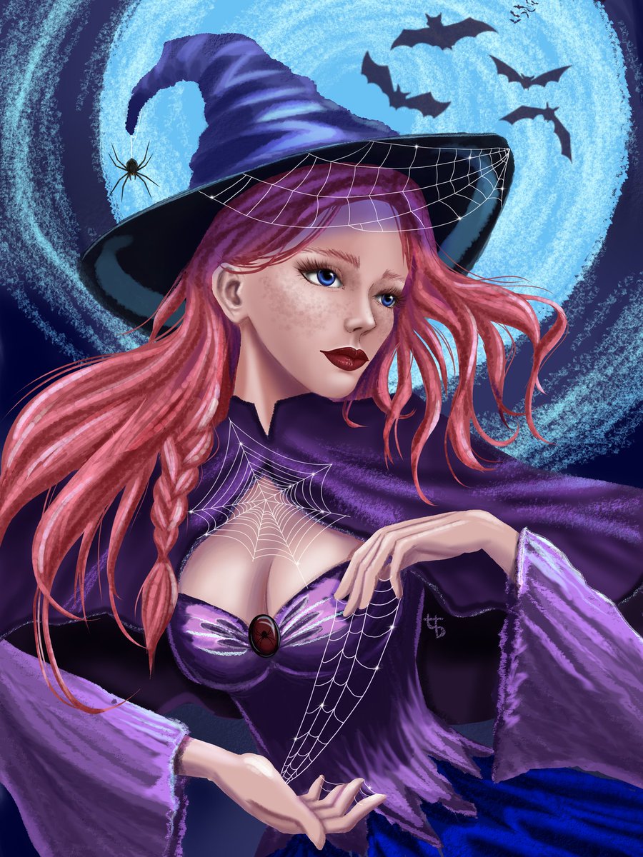 Hey🔥 New collection of <a href="/FoxyGang_/">FoxyGang</a> witches started❤️ Take the witch home and receive a pumpkin from the same artist as a gift!🎃
Hand drawn without AI. 
Spider sister is waiting for a brave man who touches her web🕸️
20 XTZ only and it will be yours.
Link⬇️
objkt.com/asset/KT1TWP8f…