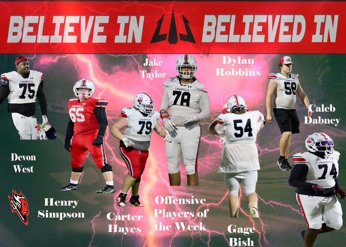 Offensive Players of the Week! The entire O-Line! Believe In 🔱 Believed In