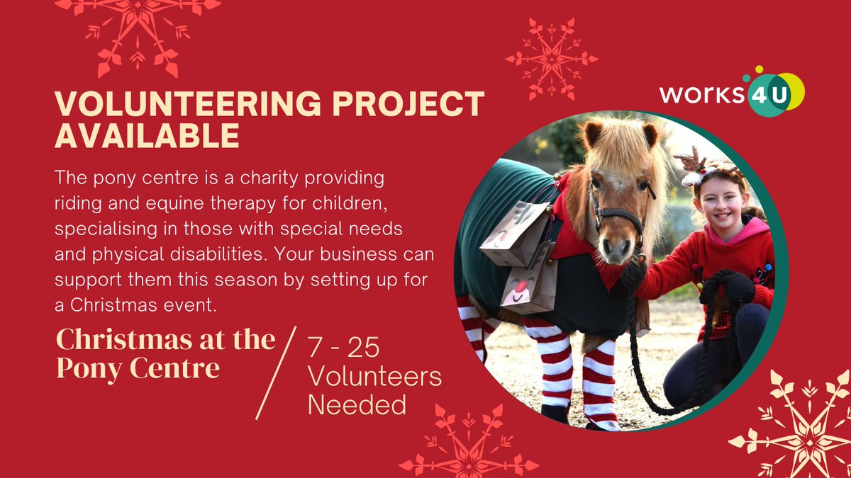 works4utweet's tweet photo. 🛠️ Community Project Available 🛠️
This winter, you can support this pony centre by helping with DIY tasks. For more information and to book email martyna@works-4u.com.
#Works4U #ESG #CSR #volunteeringproject #businessvolunteering https://t.co/l2NKMO266K
