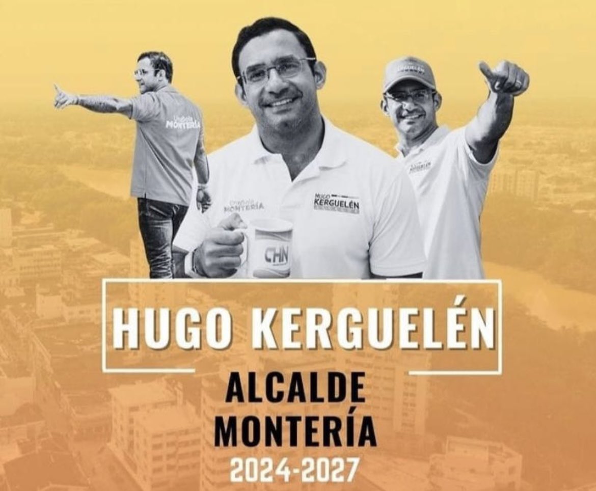 Eluniversalcord's tweet photo. Hugo Fernando Kerguelen García es el nuevo alcalde de los monterianos. Le ganó la guerra a la casa política de los congresistas. Un abrazo para él y su familia.👏🏽 @kerguelenhugo https://t.co/tmypHKPOOy