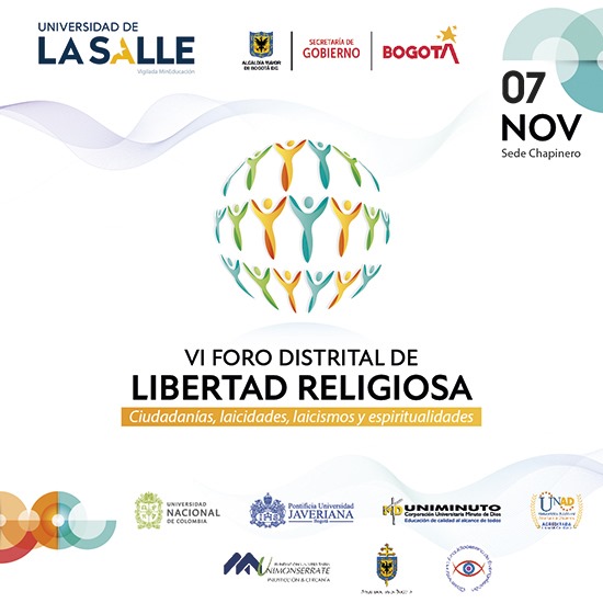 ObservatorioArq's tweet photo. VI Foro Distrital de Libertad Religiosa
Ciudadanías, laicidades, laicismos y espiritualidades
📆 martes 07 de noviembre
🕗 8:30 a.m. a 1:00 p.m.
📍 Universidad de la Salle Inscripción:https://t.co/n3g9AF6FBD 
Evento gratuito.
 
Info:https://t.co/dMmMElohfl
¡Pasa la voz! https://t.co/R2A3sQTatL