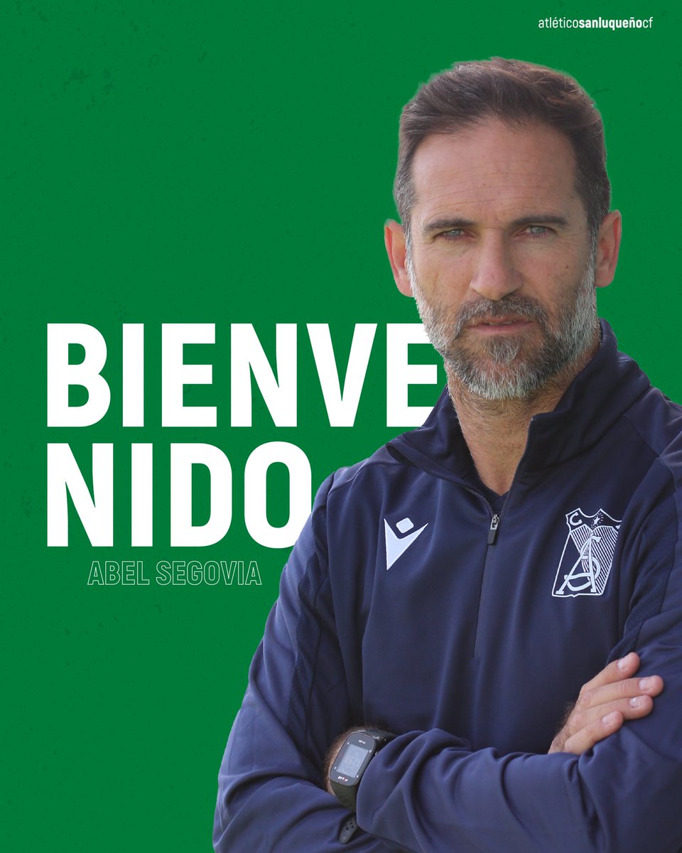 Abel Segovia se convierte en nuevo entrenador del Atlético Sanluqueño CF

Se incorpora con su cuerpo técnico y ya ha dirigido su primer entrenamiento 

¡Bienvenido Abel!

atleticosanluquenocf.com/abel-segovia-n…