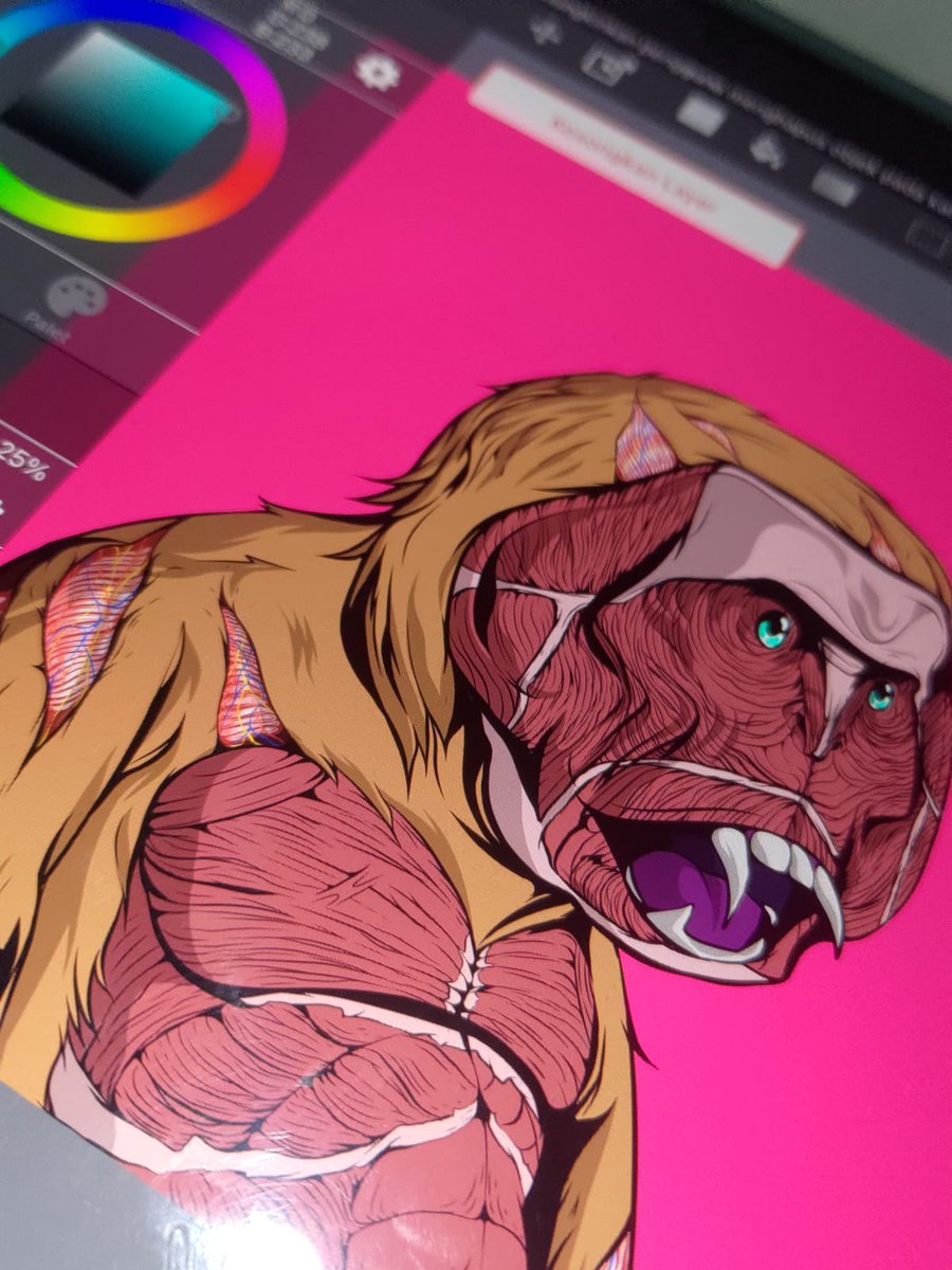 OrangutanNft__'s tweet photo. "The colossal skin is coming to life..." 
"Engage, I'm watching every unknown", Tahui. https://t.co/r3iczl5Czw