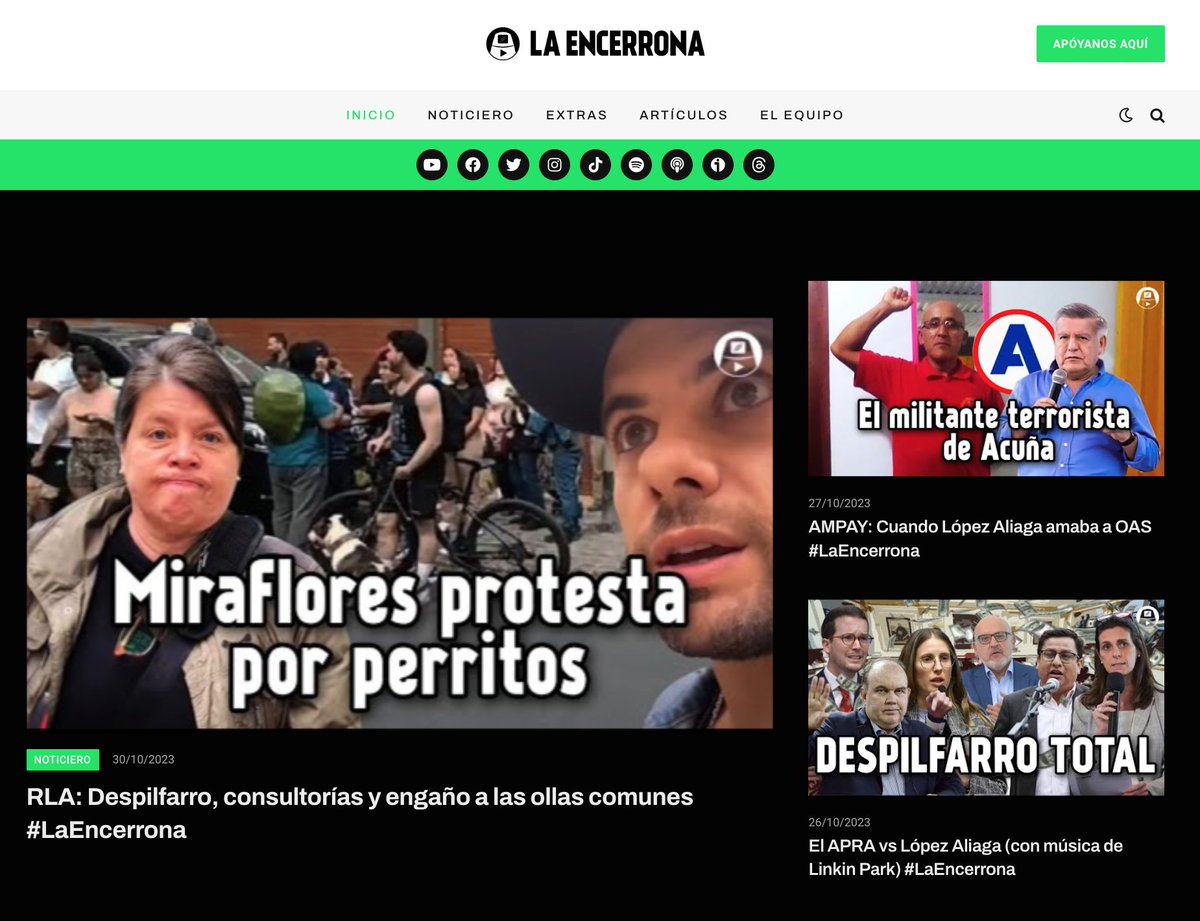 Desde hoy ya tenemos web, y estamos felices: laencerrona.pe