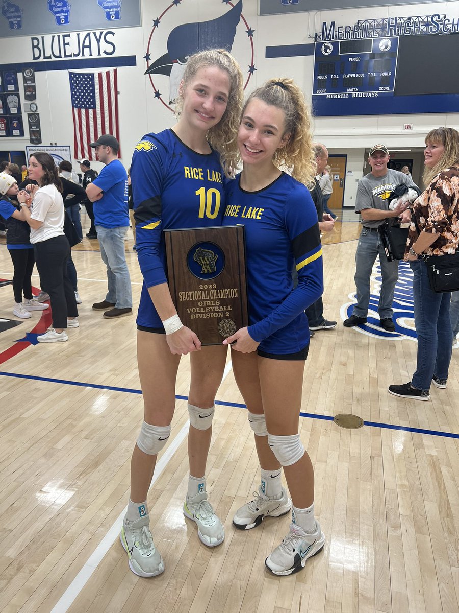 Rice Lake Volleyball and the SHEPLEE SISTERS are heading to State‼️ @elianasheplee @AdalineSheplee 💛💙