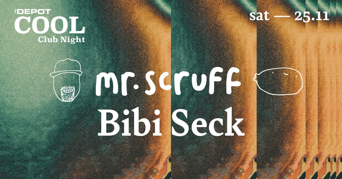 #NEW - COOL CLUB NIGHT on 25.11.2023

The cutting-edge rhythms of swift percussions and deep basses create a COOL Club Night where your infectious rave energy is seamlessly enmeshed with the sounds of 𝗠𝗿. 𝗦𝗰𝗿𝘂𝗳𝗳 &amp; 𝗕𝗶𝗯𝗶 𝗦𝗲𝗰𝗸! 

→ Info: tinyurl.com/ccn-mrscruff