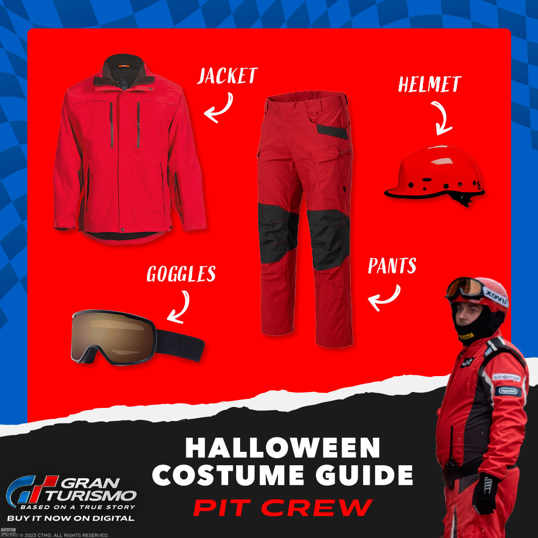 Suit up! It’s time to celebrate Halloween the GT way.

#GranTurismoMovie is now on Digital. bit.ly/BuyGranTurismo…