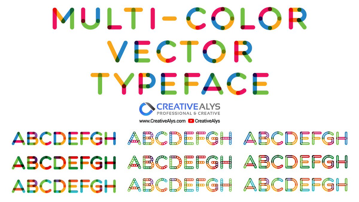 CreativeAlys's tweet image. Unleash your creativity with this free Multicolor Vector Font! Create awesome illustrations, print templates, and more with ease. Includes multiple styles, and extensive language support. Grab it now! creativealys.com/2014/08/02/mul…

#GraphicDesign #FreeFonts #VectorFont #MulticolorFont
