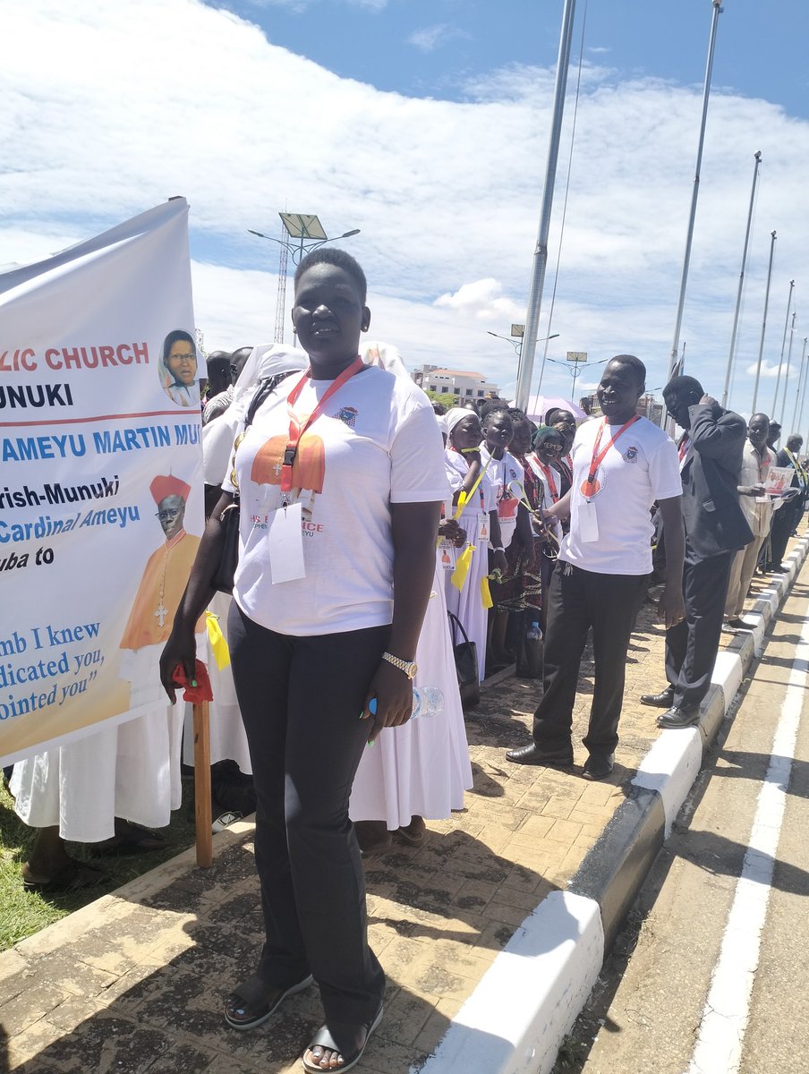 JudithAgang's tweet photo. Thousands of Christians today gathered at the airport to receive H.E Dr. Stephen Cardinal Ameyu Martin Mula, who was among the 21 newly ordained Cardinal in Rome by His Holiness Pope Francis  as he returns to Juba-South Sudan https://t.co/fNH0Thm9Bh