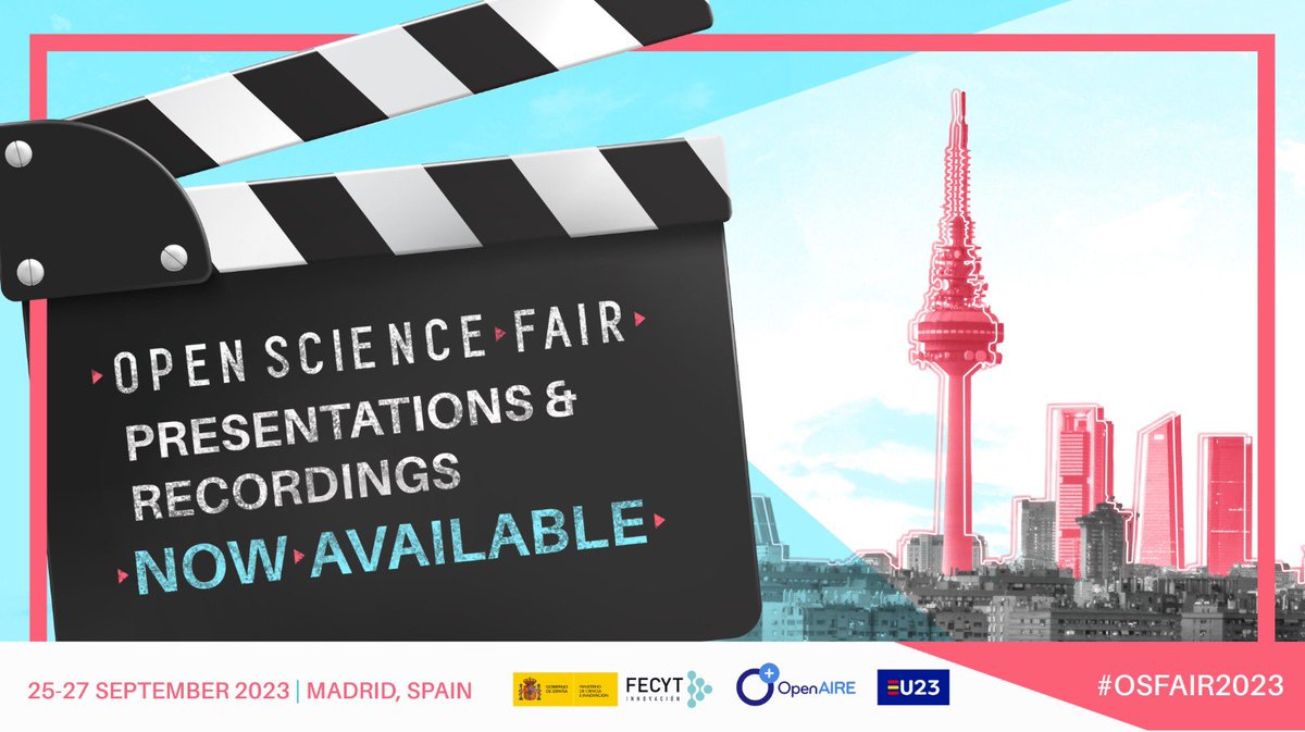 OpenScienceFAIR's tweet image. Now available! All presentations and plenary recordings from the buzzing #OSFAIR2023 are now available. Thank you for joining us and we are already looking forward to the next Fair in 2025! 

-Presentations: bit.ly/3LRwdat
-Recordings: bit.ly/3LUkjg3