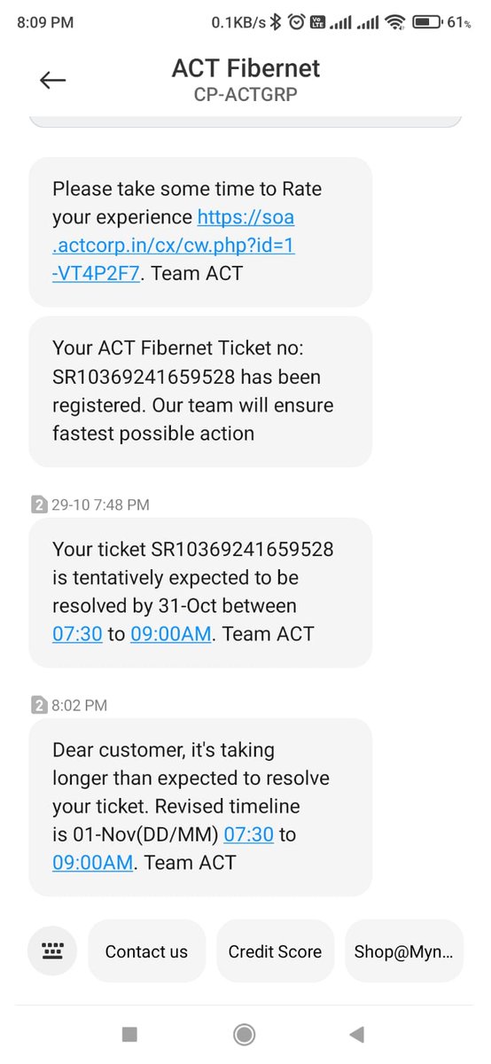 Surya21698's tweet photo. Once again @ACTFibernet proved the worst service.. first 3 months no issues in new connection but second time recharged my plan earlier but i didn't get the @ZEE5India subscription till today. I asked for customer support 4 times but they did not answer properly. https://t.co/vCBeQFom8m