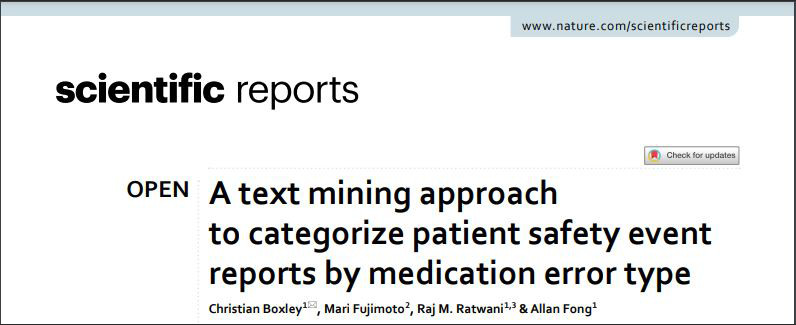 Medication-related errors account for 44% of patient harm. A new study in @SciReports highlights the power of AI to track & monitor errors. #medicalerror #patientsafety hubs.li/Q0274GQ-0 @MedStarHealth @GUMedicine @MedStarStMarys @MedStarIQS @RajRatwani