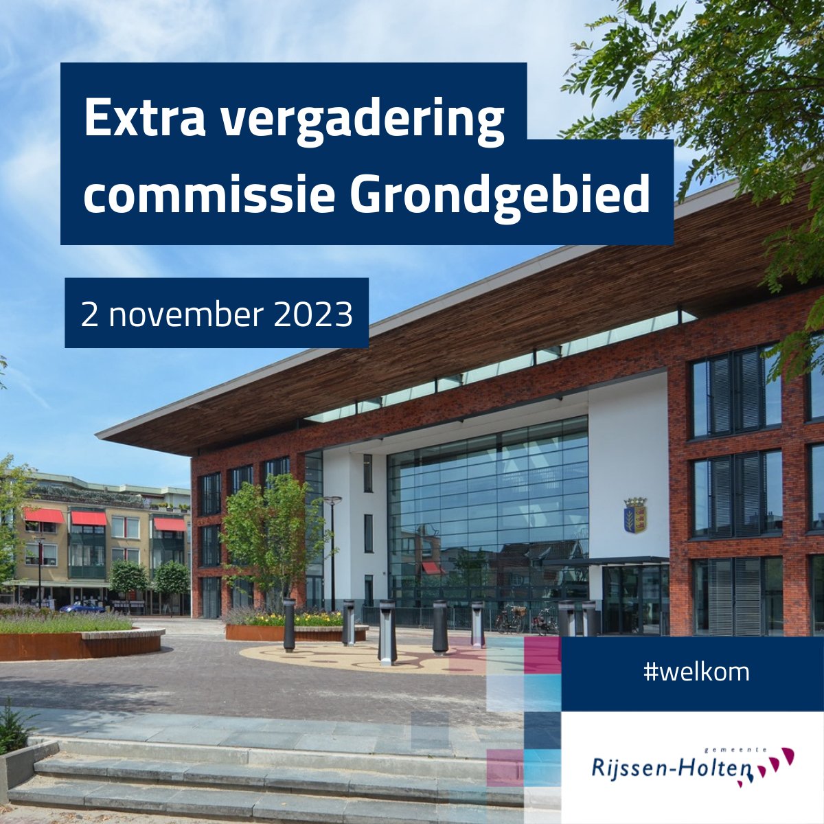 Donderdag 2 november week komt de commissie Grondgebied bij elkaar voor een extra commissievergadering. Op de agend staat het bijpraten over de zoekgebied(en) voor windenergie. De bijbehorende documenten en de livestream vind je op bit.ly/3saWw4Q.
#Rijssen #Holten